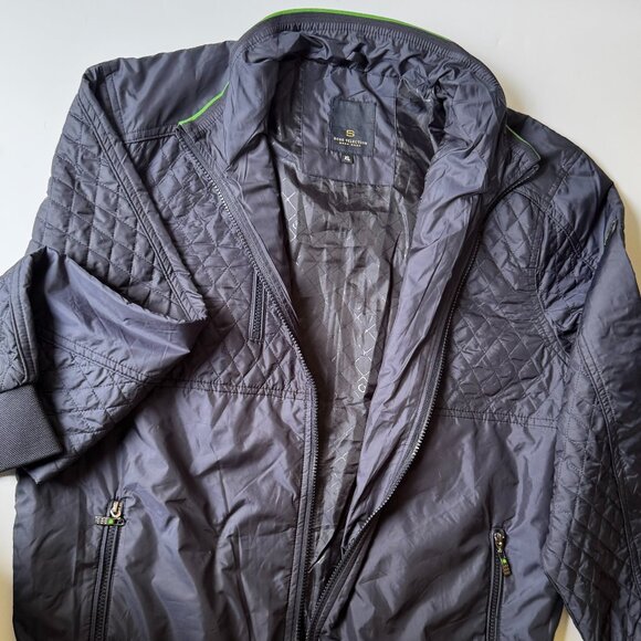 BOSS Men’s Lightweight Quilted Bomber Jacket Coat Sz XL – Navy Blue - Picture 2 of 12